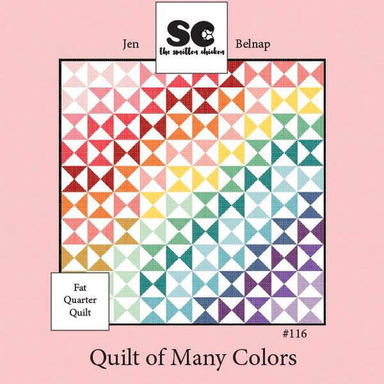 Image of the Quilt of Many Colors Jen Belnap for Riley Blake Designs. Features hourglass shapes on a white background.
Cute Little Fabric Shop