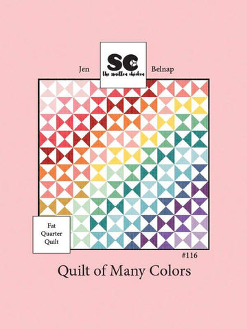 Image of the Quilt of Many Colors Jen Belnap for Riley Blake Designs. Features hourglass shapes on a white background.
Cute Little Fabric Shop