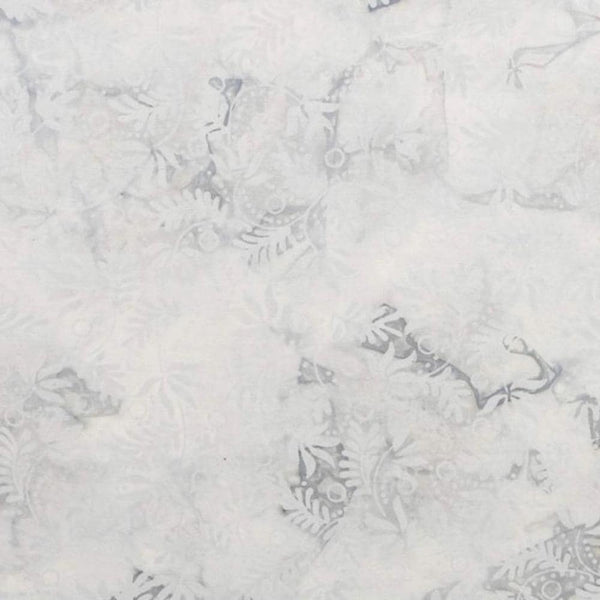 Image of the Silver Breathe Expressions Batik Fabric by Riley Blake Designs. Features a flower pattern on white and grey, creating almost a marble effect. 
Cute Little Fabric Shop