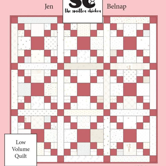 Image of the Jen Belnap of Hush Too-ra-loo Quilt Pattern by Riley Blake Designs. Features a cross pattern on light cream low volume fabrics.
Cute Little Fabric Shop