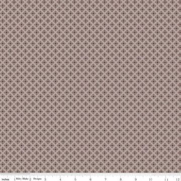 Image of the Prim Sweet Pewter quilting cotton by Lori Holt for Riley Blake Designs. Features brown diagonal stripes. 
Cute Little Fabric Shop