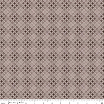 Image of the Prim Sweet Pewter quilting cotton by Lori Holt for Riley Blake Designs. Features brown diagonal stripes. 
Cute Little Fabric Shop