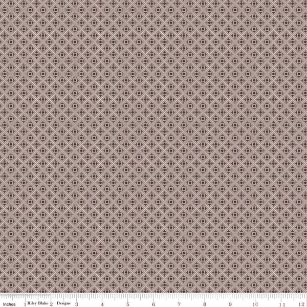 Image of the Prim Sweet Pewter quilting cotton by Lori Holt for Riley Blake Designs. Features brown diagonal stripes. 
Cute Little Fabric Shop