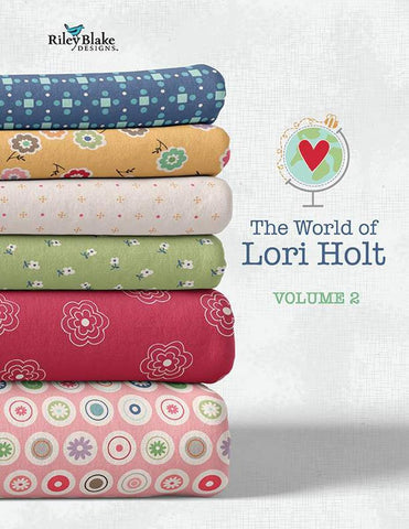 Image of The World of Lori Holt Volume 2 book by Lori Holt for Riley Blake Designs. Features a large book including an exclusive pattern. 
Cute Little Fabric Shop