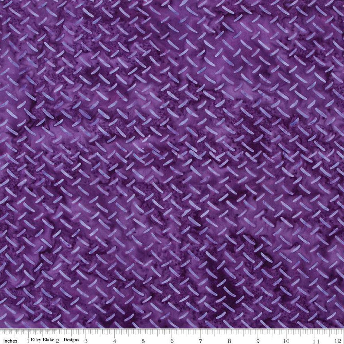 Image of the Expressions Batiks Halloween Expressions Thistle quilting cotton by Riley Blake Designs. Features diagonal dashes on an purple background.
Cute Little Fabric Shop