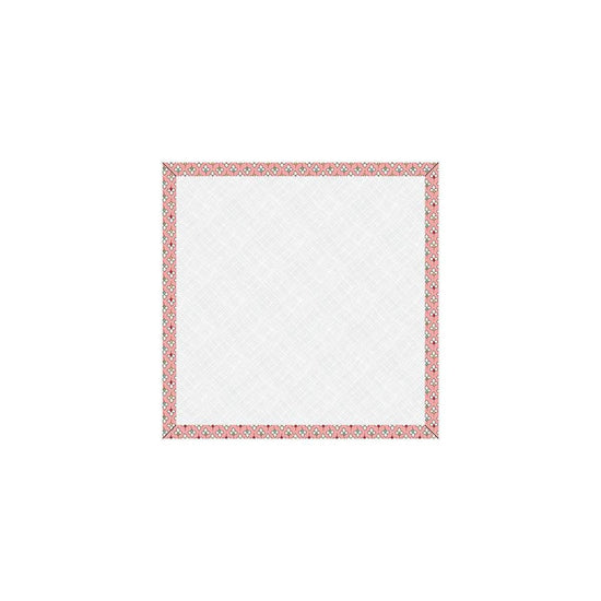 Image of the Lori Holt Home Town Holiday 10 inch Design Board Coral by Riley Blake Designs. Features a coral floral fabric on the edges of a design board. 
Cute Little Fabric Shop