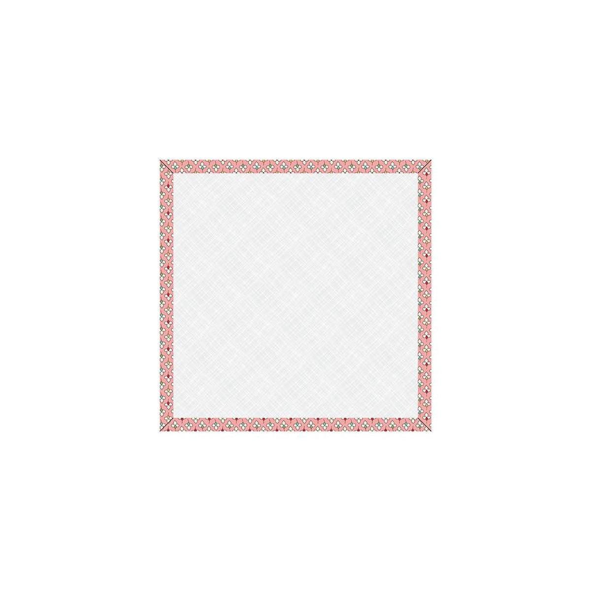 Image of the Lori Holt Home Town Holiday 10 inch Design Board Coral by Riley Blake Designs. Features a coral floral fabric on the edges of a design board. 
Cute Little Fabric Shop