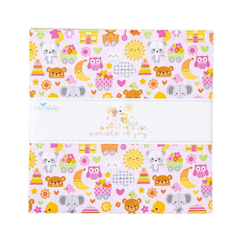 Image of the Bundle of Joy 10 inch stacker by Doodlebug Design Inc for Riley Blake Designs. Features baby girl themed prints.
Cute Little Fabric Shop