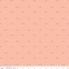 Image of the Garden Dreams Shimmer Peaches 'n Cream quilting cotton fabric by Amber Elliot for Riley Blake Designs. Features eyelash shapes scattered on a light pink coral background. 
Cute Little Fabric Shop