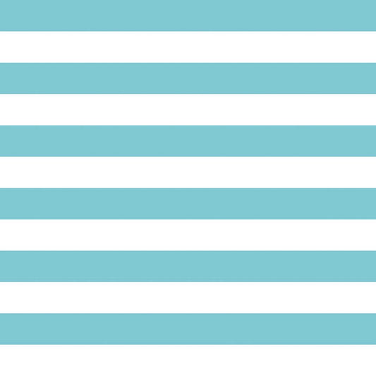 26" End of Bolt - KNIT Aqua & White 1" One Inch Stripe K540 - Riley Blake Designs - Jersey KNIT Cotton Stretch Fabric