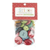 Image of the Cute Little Buttons Stitch by Lori Holt for Riley Blake Designs. Features 75g of buttons with colors from the Stitch collection 
Cute Little Fabric Shop