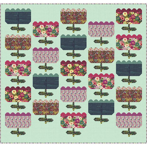 Image of the Lollies quilting cotton fabric by Wendy Sheppards for Riley Blake Designs. Features the fabric requirements.
Cute Little Fabric Shop