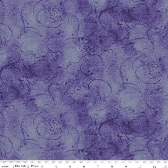 Image of the Painters Watercolor Swirl Periwinkle quilting cotton fabric by J. Wecker Frisch for Riley Blake Designs. Features an abstract swirl watercolor design in periwinkle. 
Cute Little Fabric Shop