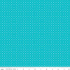Image of the Swiss Dot Mermaid's Tail quilting cotton fabric by The RBD Designers for Riley Blake Designs. Features white dots on bright blue swiss dots. 
Cute Little Fabric Shop