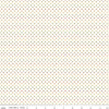 Image of the Swiss Dot Le Crème Autumn quilting cotton fabric by Riley Blake Designs. Features green, yellow, orange, and yellow swiss dots on cream. 
Cute Little Fabric Shop