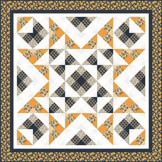 Image of the Starstruck In Plaid quilt by Snowball Quilt Company for Riley Blake Designs. Features a large concentric star pattern. 
Cute Little Fabric Shop