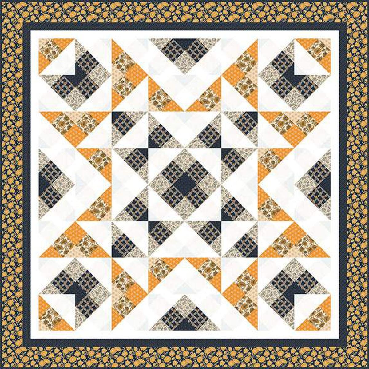 Image of the Starstruck In Plaid quilt by Snowball Quilt Company for Riley Blake Designs. Features a large concentric star pattern. 
Cute Little Fabric Shop