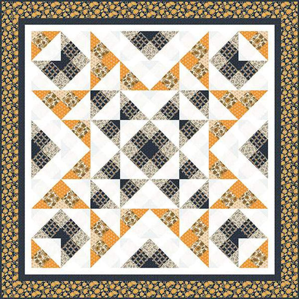 Image of the Starstruck In Plaid quilt by Snowball Quilt Company for Riley Blake Designs. Features a large concentric star pattern. 
Cute Little Fabric Shop