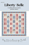 Image of the Liberty Belle quilt pattern by My Wandering Path for Moda. Features a striped quilt pattern. 
Cute Little Fabric Shop