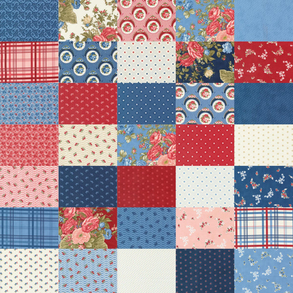 Image of the Grand Haven fabrics in a collage. Features 34 fabrics. 
Cute Little Fabric Shop