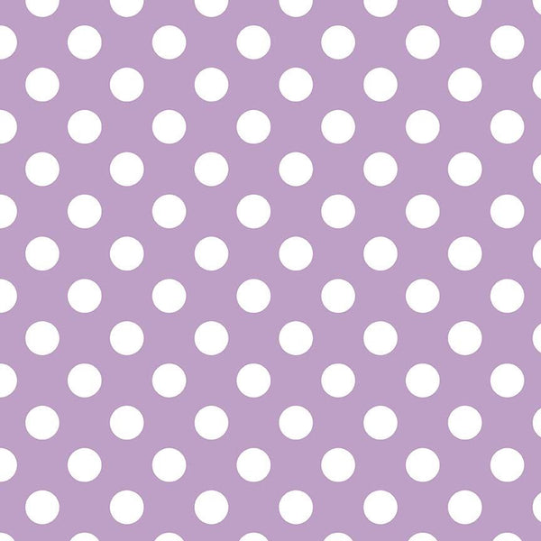 16" End of bolt piece - SALE Lavender and White Medium Dots by Riley Blake Designs - Light Purple Polka Dots - Quilting Cotton Fabric -