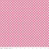 KNIT Hot Pink & White Small Polka Dot K350 - Riley Blake Designs - Jersey KNIT Cotton Stretch Fabric