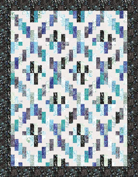 Image of the Bonfire quilt pattern by 4th and Main Designs by Riley Blake Designs. Features a square patterned quilt. 
Cute Little Fabric Shop