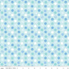 Image of the Special Delivery Dots Blue quilting cotton fabric by Doodlebug Design Inc for Riley Blake Designs. Features multicolored white, teal, and blue dots on an aqua background. 
Cute Little Fabric Shop