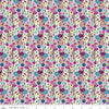 Image of the Fragrant Fields Flowers Lilac quilting cotton fabric by Lila Tueller for Riley Blake Designs. Features flowers on a light purple background. 
Cute Little Fabric Shop