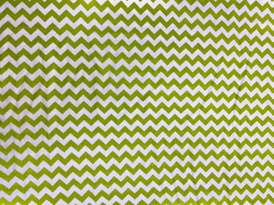 33" End of Bolt - CLEARANCE Small Chevron Lime Green and White - Riley Blake Designs - Jersey KNIT cotton  spandex stretch