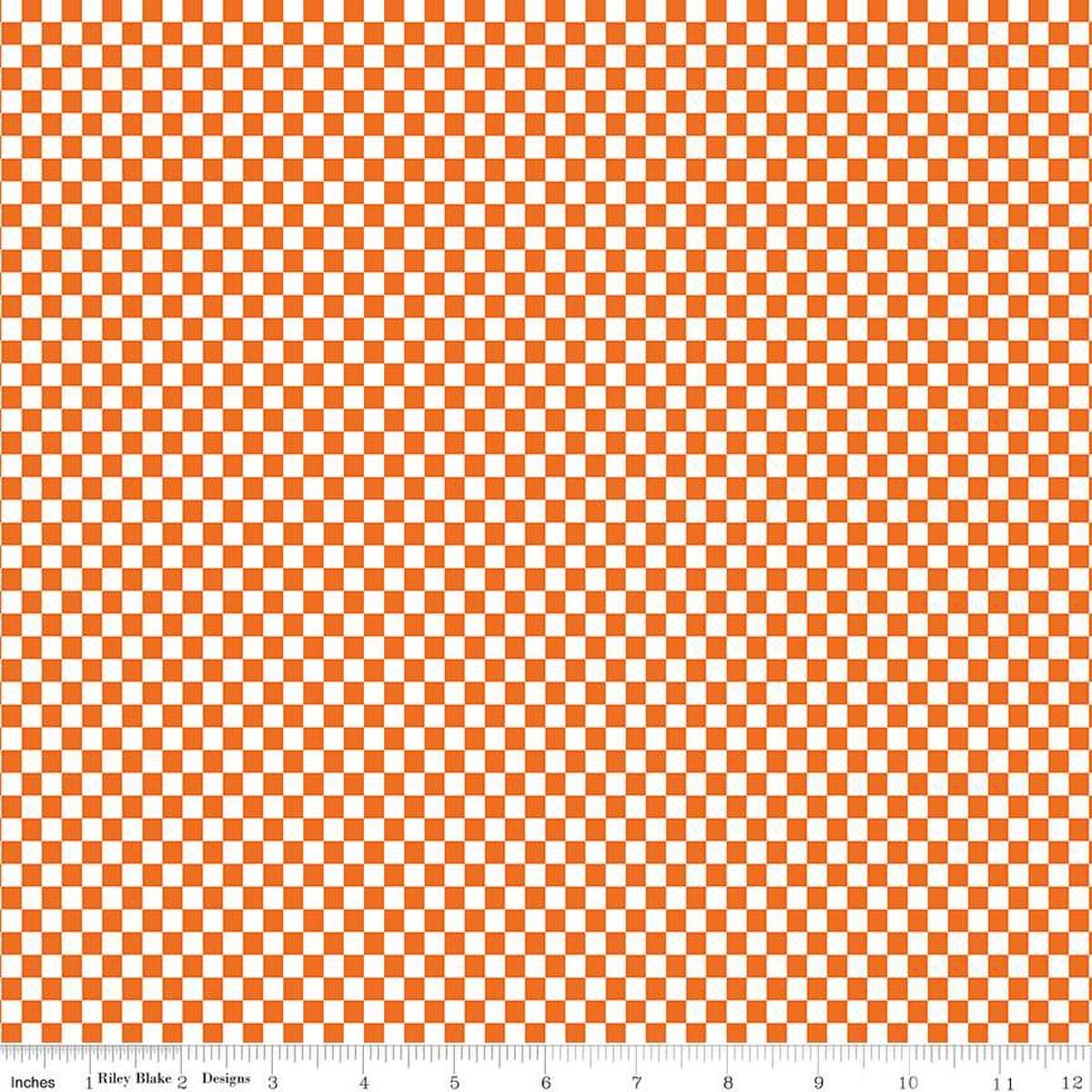 Image of the Hot Wheels Made to Race Checker Orange quilting cotton fabric by Riley Blake Designs. Official licensed product. Territorial sales restrictions may apply. Features a checkboard pattern an orange background.
Cute Little Fabric Shop