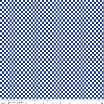 Image of the Hot Wheels Made to Race Checker Navy quilting cotton fabric by Riley Blake Designs. Official licensed product. Territorial sales restrictions may apply. Features a checkboard pattern a dark blue background.
Cute Little Fabric Shop