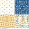 Image of the Cozy Christmas Fat Quarter Panel Navy quilting cotton fabric by Lori Holt for Riley Blake Designs. Features 4 different fat quarters. Panel size is 36" x 43". 
Cute Little Fabric Shop