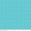 Image of the Farm Girl Vintage Companion Prints Canning Jars Peacock quilting cotton fabric by Lori Holt for Riley Blake Designs. Features canning jars on a bright blue background. 
Cute Little Fabric Shop