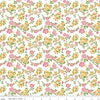Image of the Granny Chic Sheets Yellow quilting cotton fabric by Lori Holt by Riley Blake Designs. Features yellow and pink flowers on an white background.
Cute Little Fabric Shop