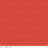 Image of the Vintage Charm Dots Red quilting cotton fabric by Dani Mogstad for Riley Blake Designs. Features scattered small dots on a bright red background. 
Cute Little Fabric Shop