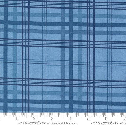 Grand Haven Plaid Checks 14989 Sky - Moda Fabrics - Plaid Stripes - Quilting Cotton Fabric