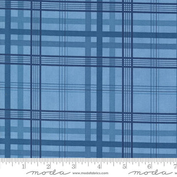 19" End of Bolt - Grand Haven Plaid Checks 14989 Sky - Moda Fabrics - Plaid Stripes - Quilting Cotton Fabric