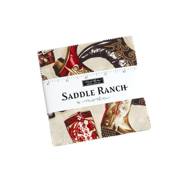 Saddle Ranch Charm Pack 5" Stacker Bundle - Moda Fabrics - 42 piece Precut Pre cut - Quilting Cotton Fabric