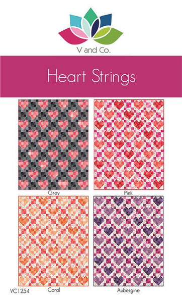 Heart Strings Quilt PATTERN VC-1254 by Vanessa Christenson - Moda Fabrics - INSTRUCTIONS Only - Piecing