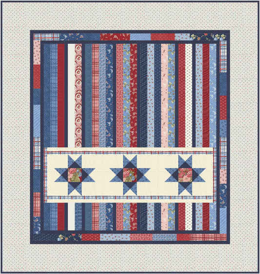 SALE God Shed His Grace Quilt PATTERN - My Wandering Path - Moda Fabrics - INSTRUCTIONS Only