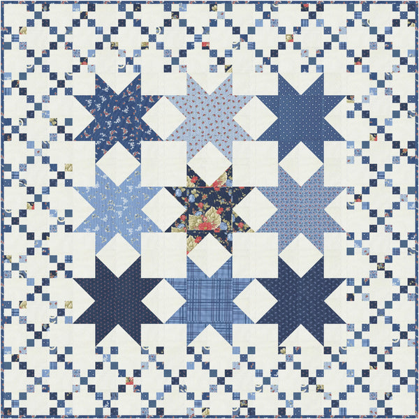 Nantucket Quilt PATTERN MS-1302 by Minick & Simpson - Moda Fabrics - INSTRUCTIONS Only - Fat Quarter Friendly
