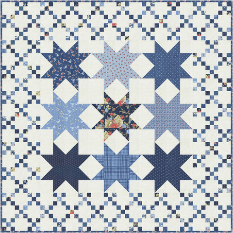 Nantucket Quilt PATTERN MS-1302 by Minick & Simpson - Moda Fabrics - INSTRUCTIONS Only - Fat Quarter Friendly