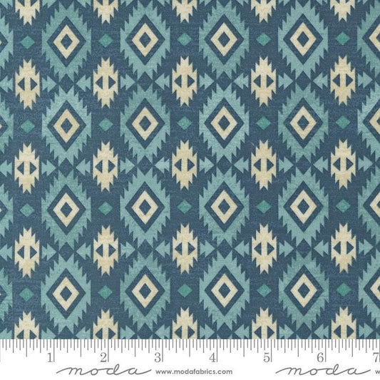 SALE Saddle Ranch Sawtooth Blenders 33793 Blue Jeans - Moda Fabrics - Geometric - Quilting Cotton Fabric