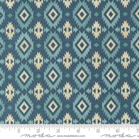SALE Saddle Ranch Sawtooth Blenders 33793 Blue Jeans - Moda Fabrics - Geometric - Quilting Cotton Fabric