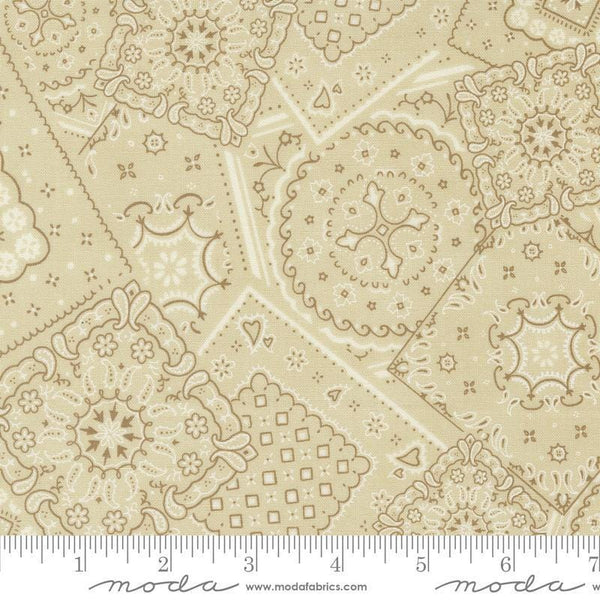 Fat Quarter End of Bolt - Saddle Ranch Badlands Bandana 33794 Trail Dust - Moda Fabrics - Mandala Geometric - Quilting Cotton Fabric