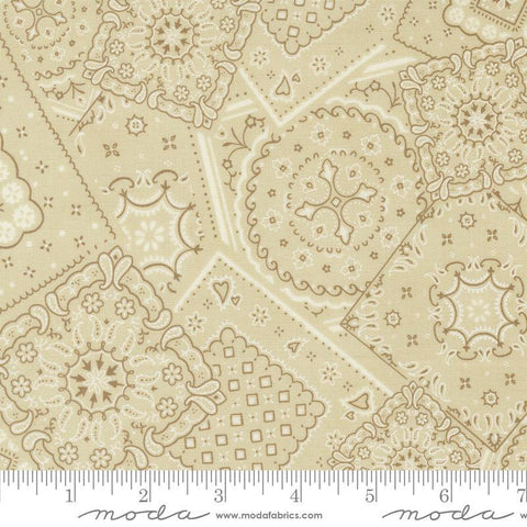 Fat Quarter End of Bolt - Saddle Ranch Badlands Bandana 33794 Trail Dust - Moda Fabrics - Mandala Geometric - Quilting Cotton Fabric