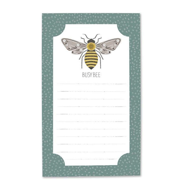 SALE Notepad Busy Bee GB-NP2108 - Moda Fabrics - Gingiber - 50 Page Notebook - 4.25" x 7"