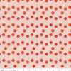 Image of the Vintage Charm Apples Blush quilting cotton fabric by Dani Mogstad for Riley Blake Designs. Features scattered apples and blossoms on a light pink background. 
Cute Little Fabric Shop