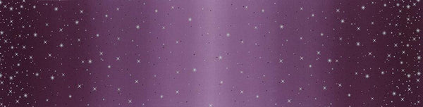 14" End of Bolt - SALE Ombre Fairy Dust METALLIC 10871 Aubergine - Moda - Light to Darker Eggplant Silver SPARKLE - Quilting Cotton Fabric